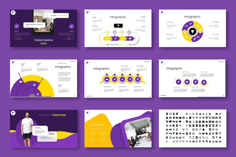 紫色品牌商务企业市场营销推广Keynote模板 - PPT派