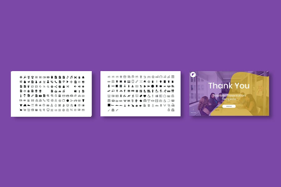 紫色品牌商务企业市场营销推广Keynote模板 - PPT派