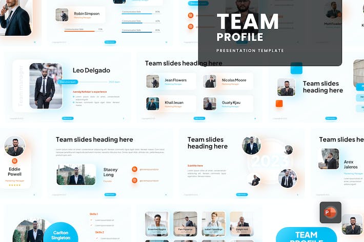 团队成员介绍组织架构设计PPT模板 - PPT派