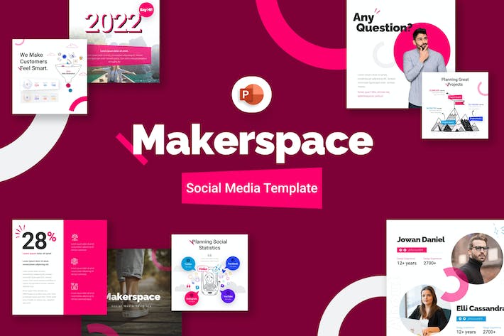 MakerSpace-社交媒体-PowerPoint-模板 - PPT派