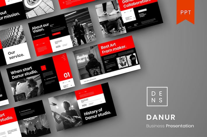 灰色极简商务企业服务方案介绍PPT模板 - PPT派