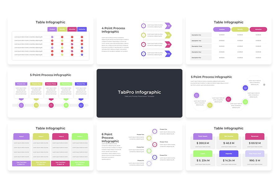 信息图表流程管理体系Keynote模板 - PPT派