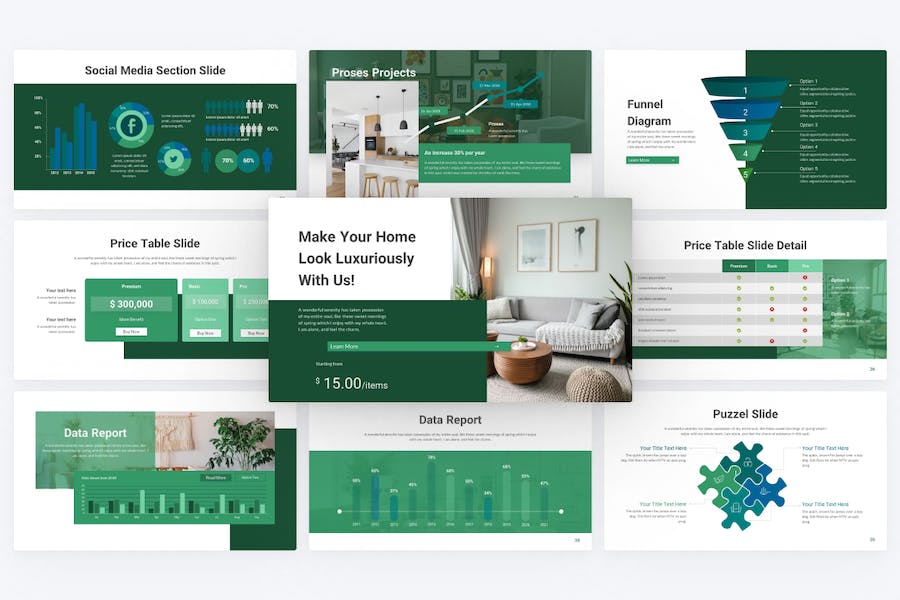 Residensial-green-simple-real-estate-powerpoint - PPT派