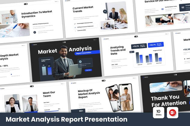 市场竞争分析调研报告PPT模板 - PPT派