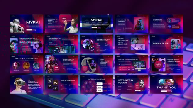 人工智能技术企业数字化方案PPT模板 - PPT派