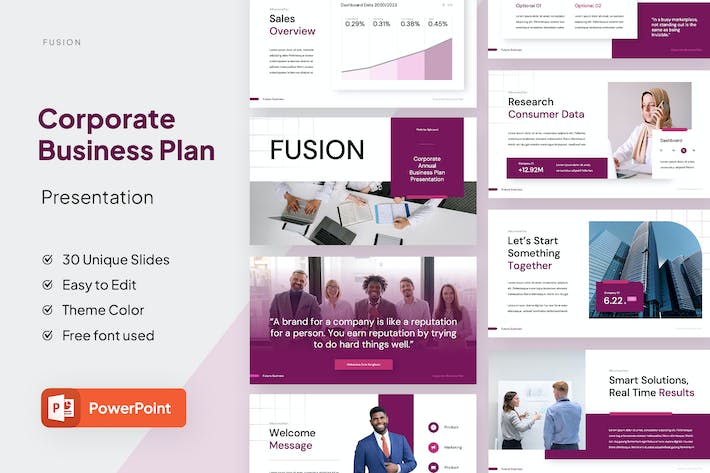 商业计划书项目方案PPT模板 - PPT派