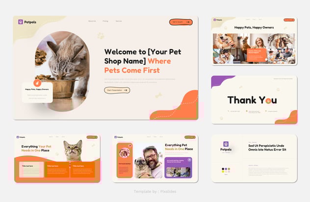 宠物店护理服务商业计划书Keynote模板 - PPT派