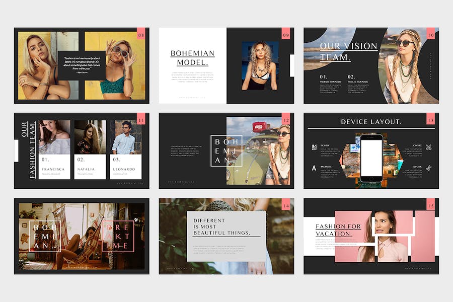 时尚产品目录品牌推广营销方案Keynote模板 - PPT派