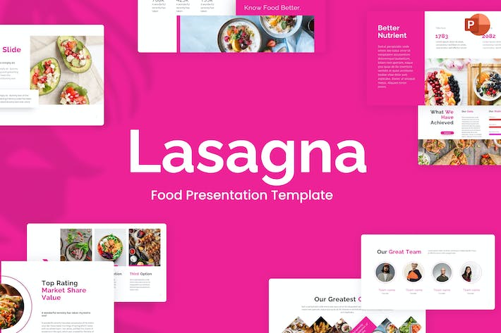 Lasagna-pink-creative-food-geometric-powerpoint- PPT派