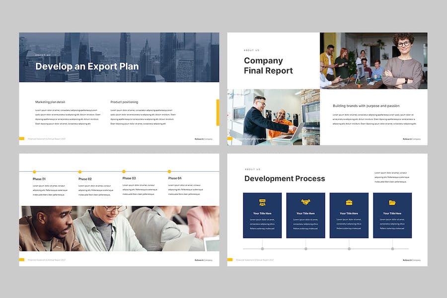 企业年度报告财务分析Keynote模板 - PPT派