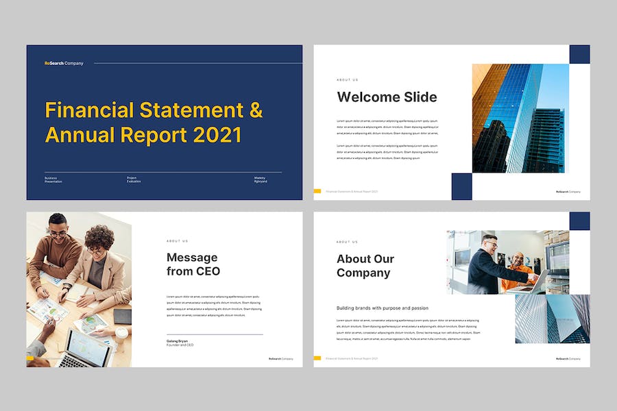 企业年度报告财务分析Keynote模板 - PPT派