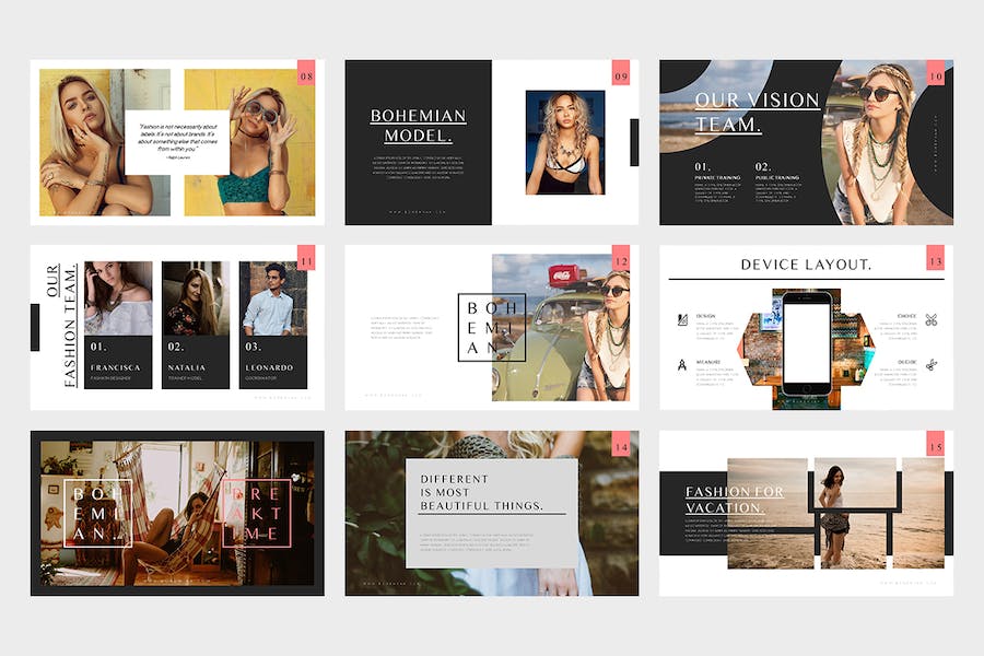 时尚产品目录品牌推广营销方案Keynote模板 - PPT派