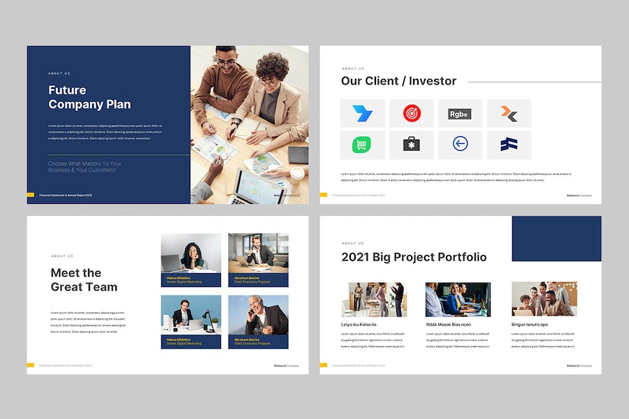 企业年度报告财务分析Keynote模板 - PPT派