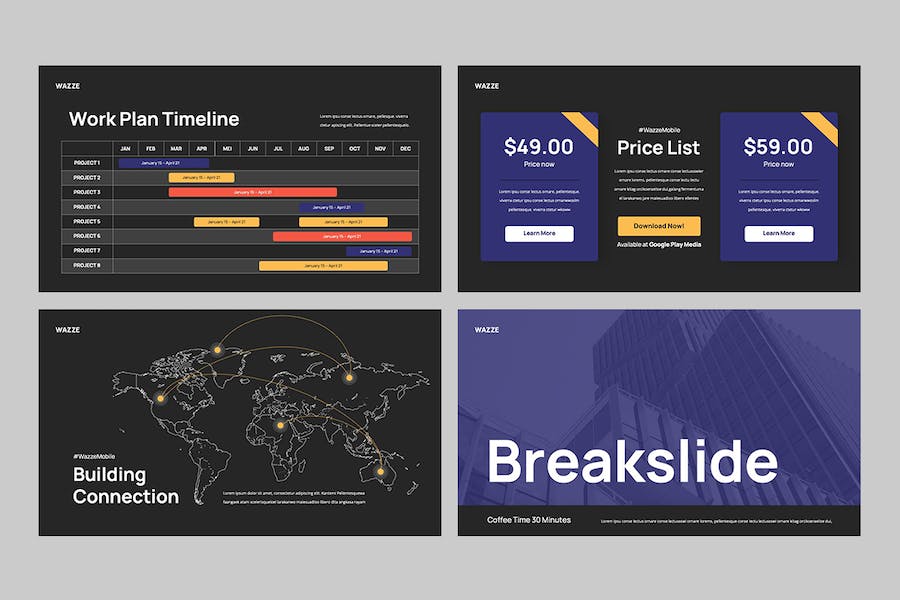 移动应用开发技术方案讲述实现展示Keynote模板 - PPT派