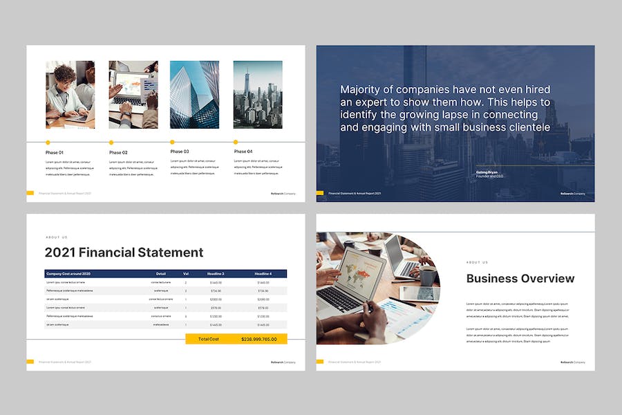 企业年度报告财务分析Keynote模板 - PPT派