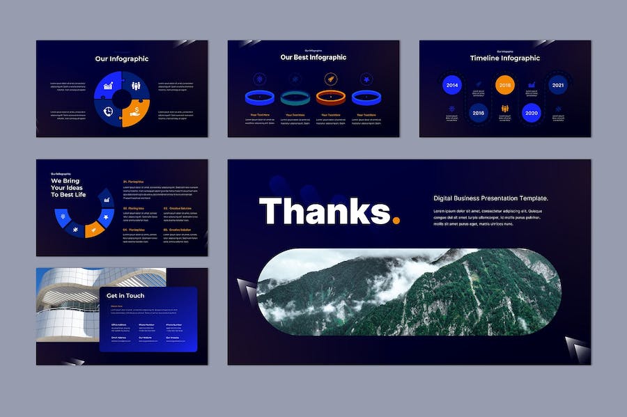数字商业讲述展示技术应用管理PPT模板 - PPT派