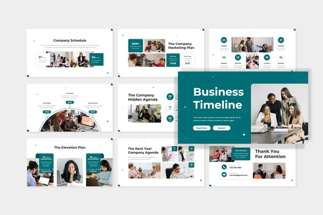 商业项目时间规划进度Keynote模板 - PPT派