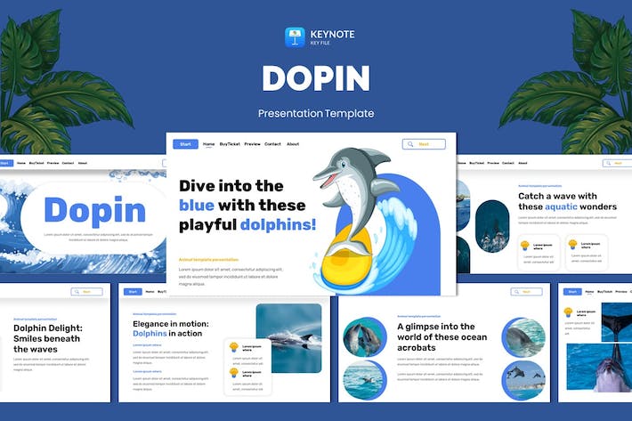 海洋动物科普知识讲述展示教育宣传Keynote模板 - PPT派