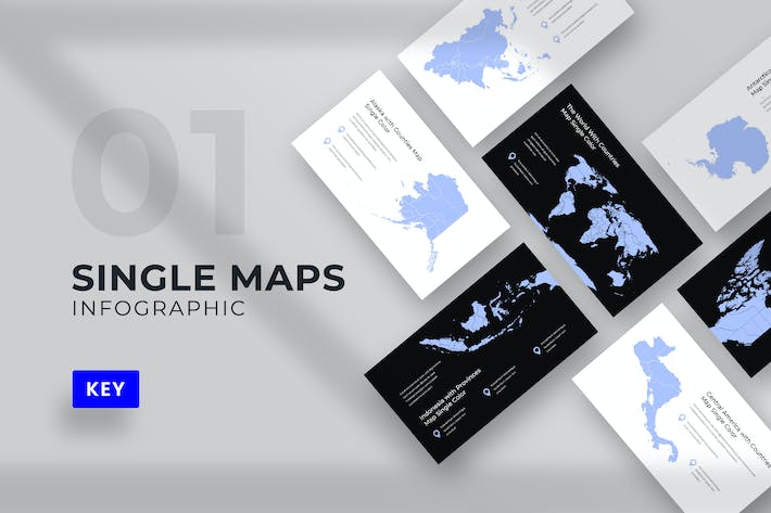 地理位置地点标记展示规划Keynote模板 - PPT派