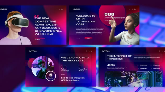 人工智能技术企业数字化方案PPT模板 - PPT派