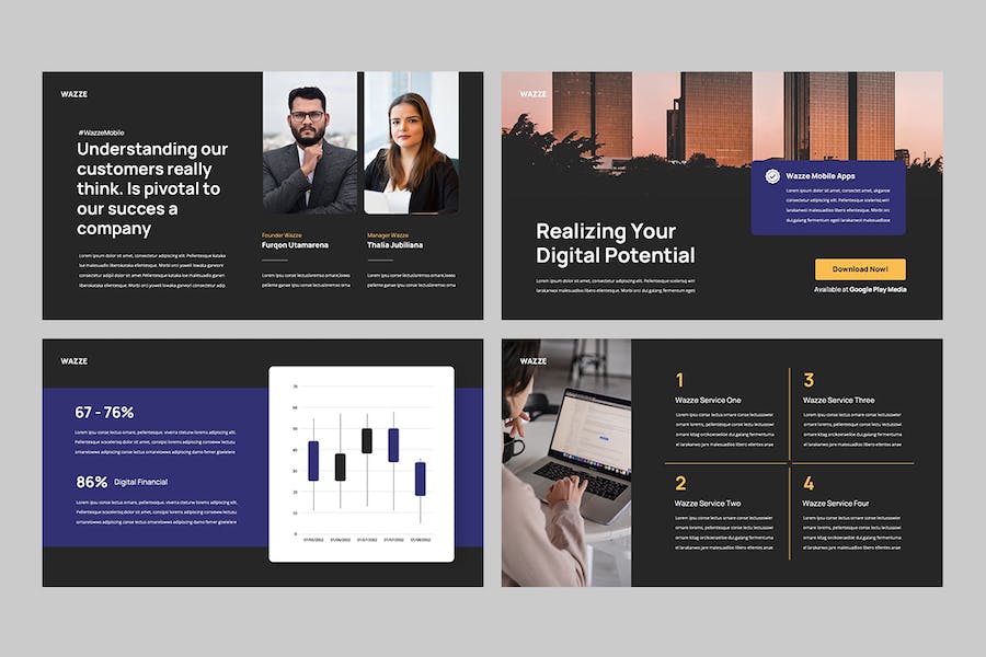 移动应用开发技术方案讲述实现展示Keynote模板 - PPT派