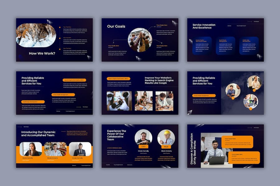 数字商业讲述展示技术应用管理PPT模板 - PPT派