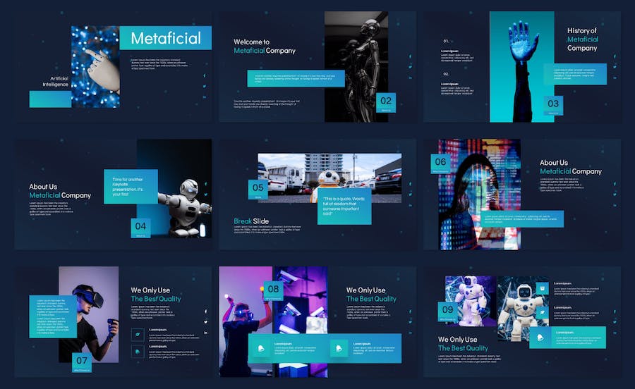 人工智能技术方案应用展示PPT模板 - PPT派