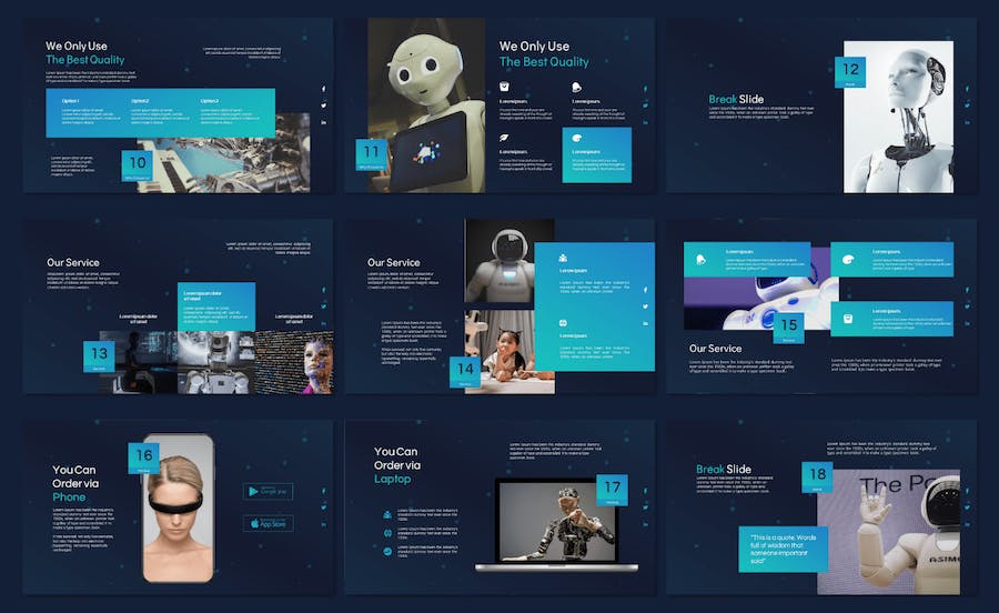 人工智能技术方案应用展示PPT模板 - PPT派