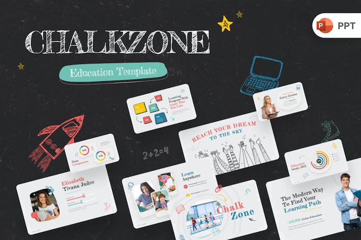 Chalkzone-doodle-education-powerpoint-presentation - PPT派