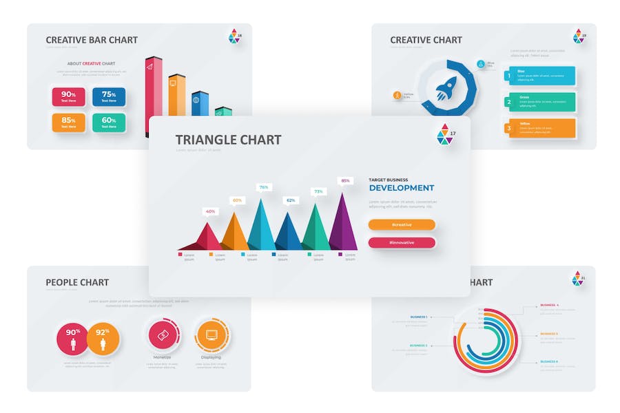 Smart-chart-infographic-neumorph-keynote-template - PPT派