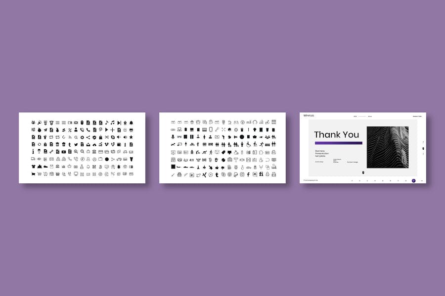 线框商务企业服务介绍Keynote模板 - PPT派