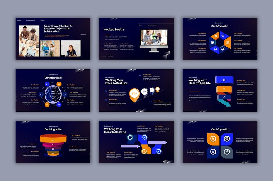 数字商业讲述展示技术应用管理PPT模板 - PPT派