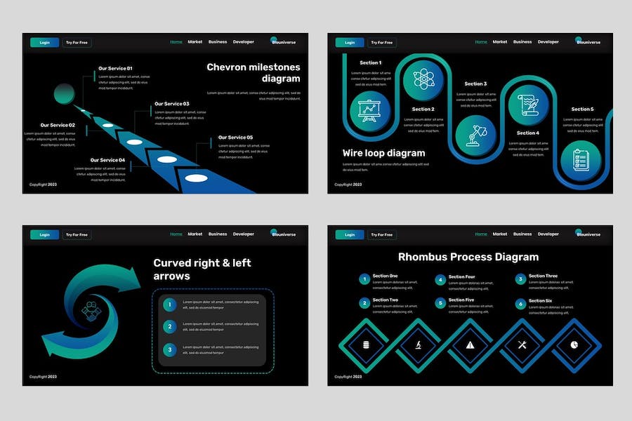 未来科技感人工智能Keynote演示模板 - PPT派