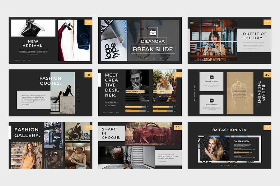 Dilanova-时尚-主题演讲-模板 - PPT派