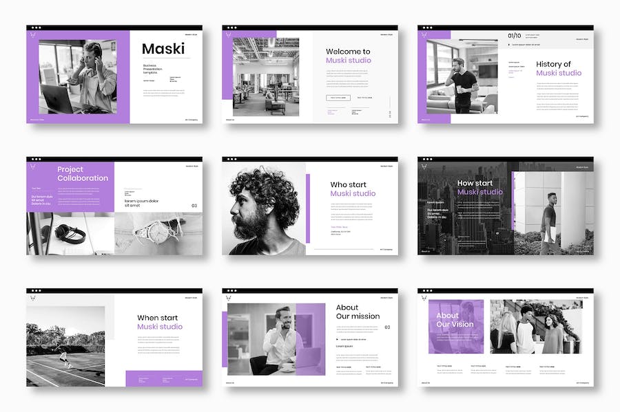 商务企业产品服务推广营销Keynote模板 - PPT派