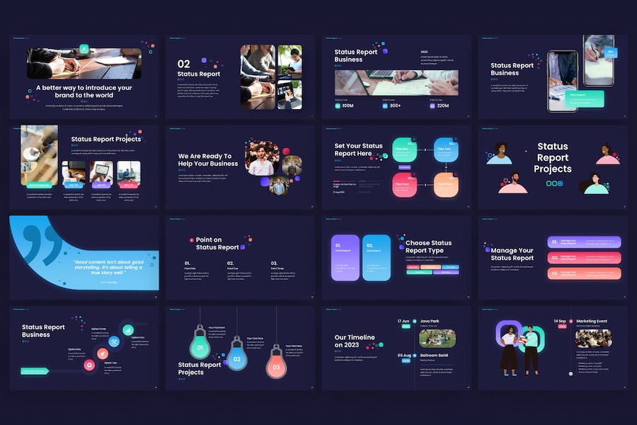 商务业务状态报告总结Keynote模板 - PPT派