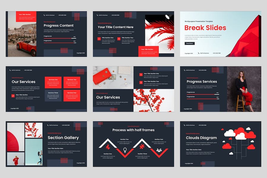 创意多用途讲述展示设计应用推广PPT模板 - PPT派