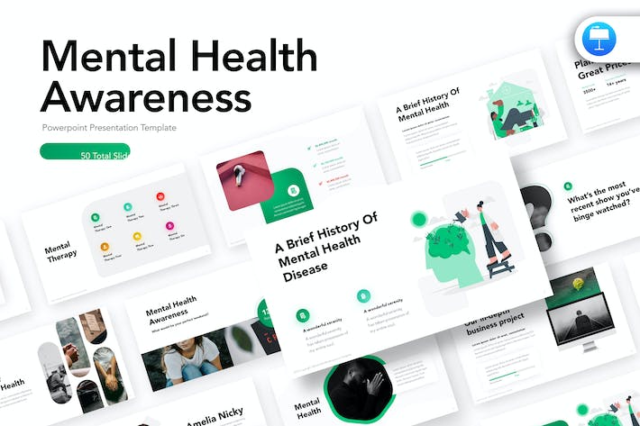心理健康教育宣传知识Keynote模板 - PPT派