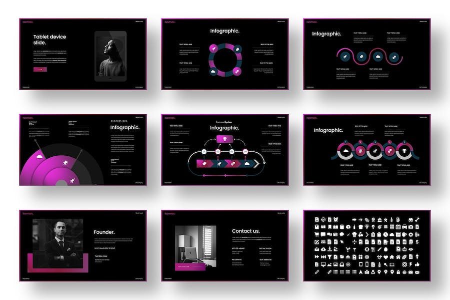 商业项目展示融资路演Keynote模板 - PPT派