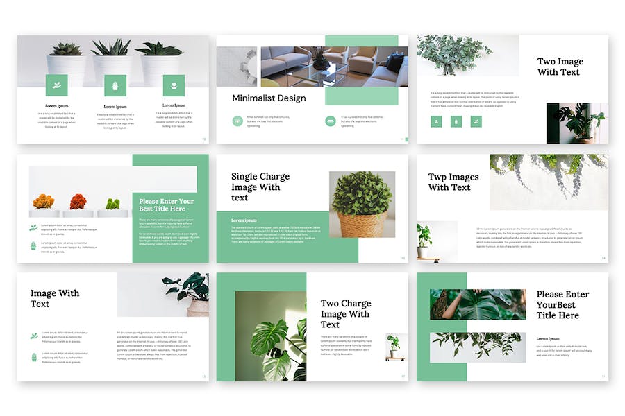 绿色极简风格商务提案Keynote模板 - PPT派