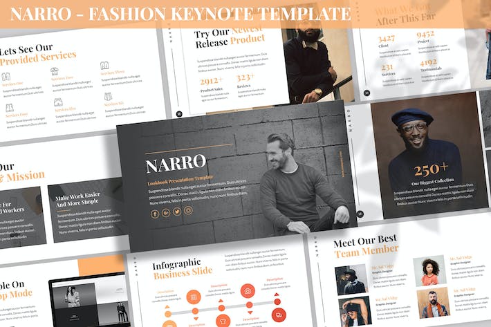 时尚服装品牌推广展示Keynote模板 - PPT派