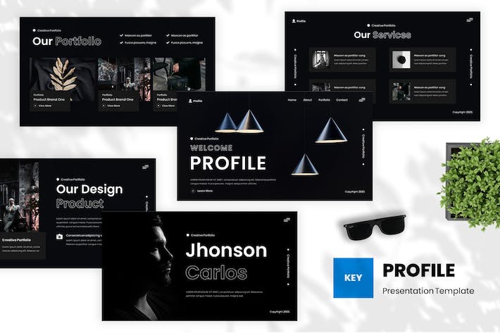 创意个人作品讲述展示设计策略应用Keynote模板 - PPT派