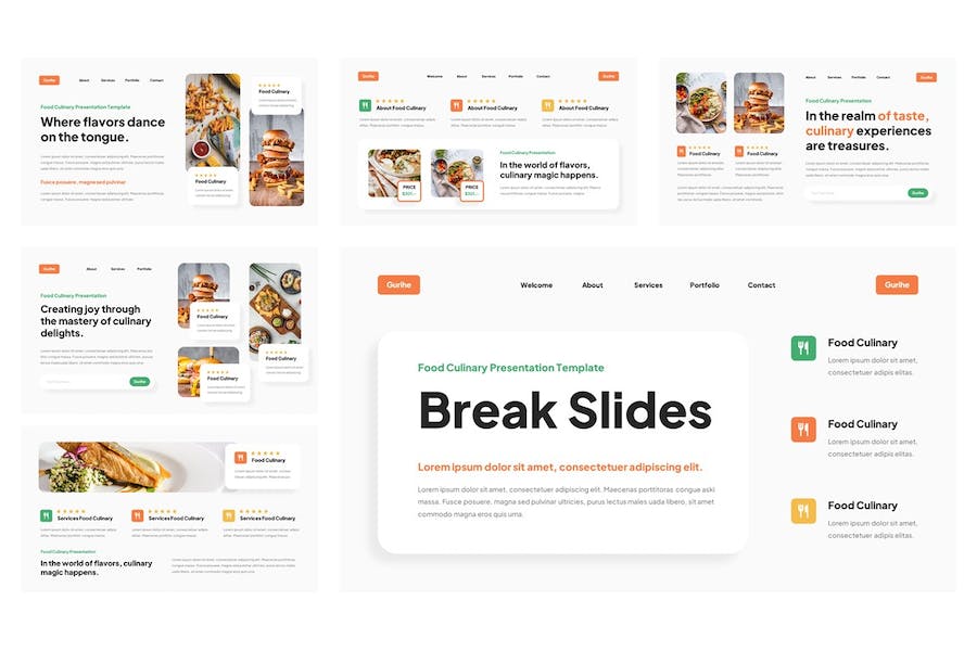 食品烹饪美食推荐Keynote模板 - PPT派