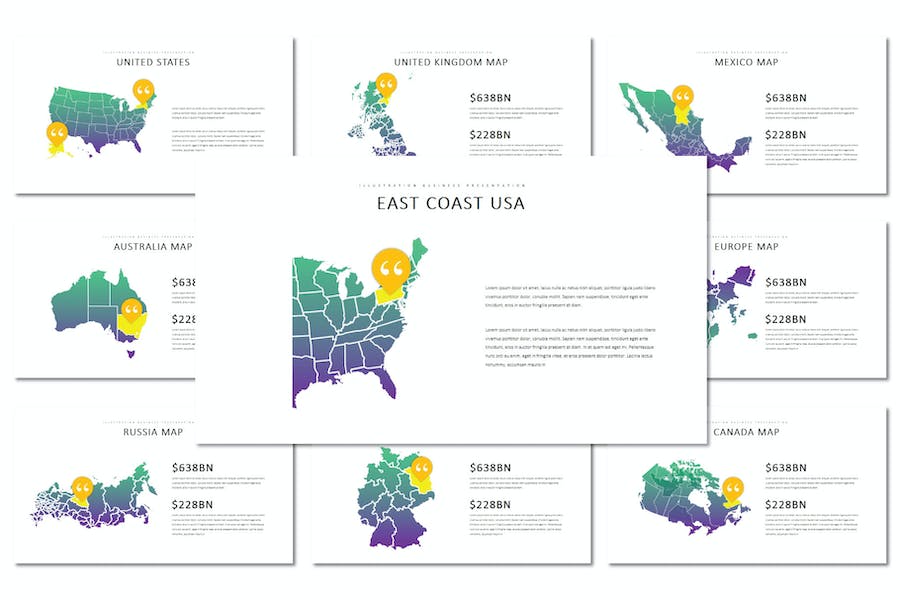 绿色插画风格演示PPT模板 - PPT派