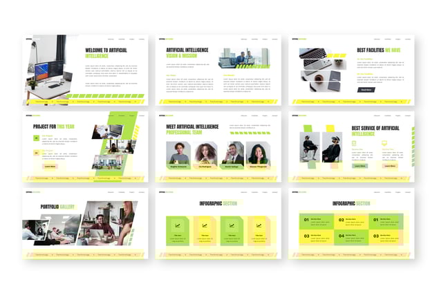 人工智能技术科技教育培训应用PPT模板 - PPT派