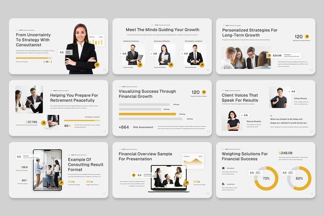 财务咨询金融投资管理方案keynote模板 - PPT派