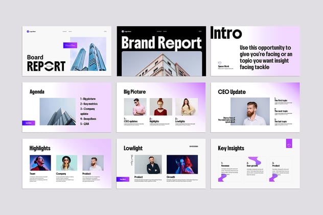 年度董事会报告财务分析经营总结Keynote模板 - PPT派