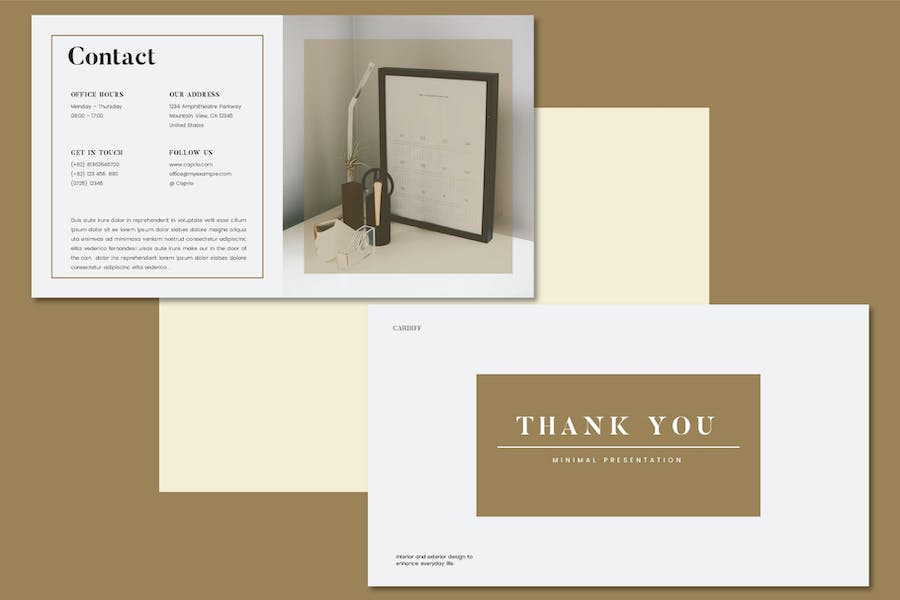 极简风格加的夫旅游景点介绍Keynote模板 - PPT派