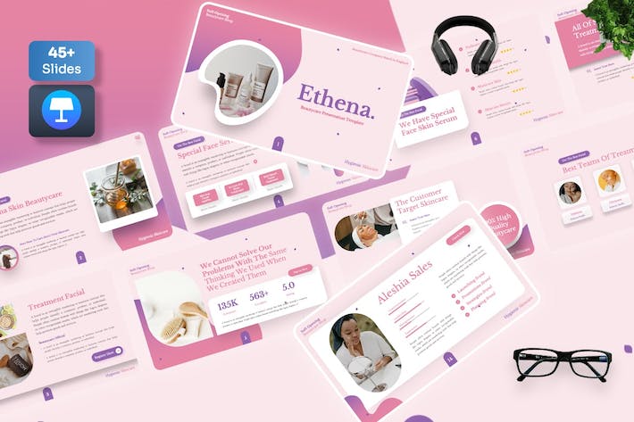 美容护理讲述展示服务方案Keynote模板 - PPT派