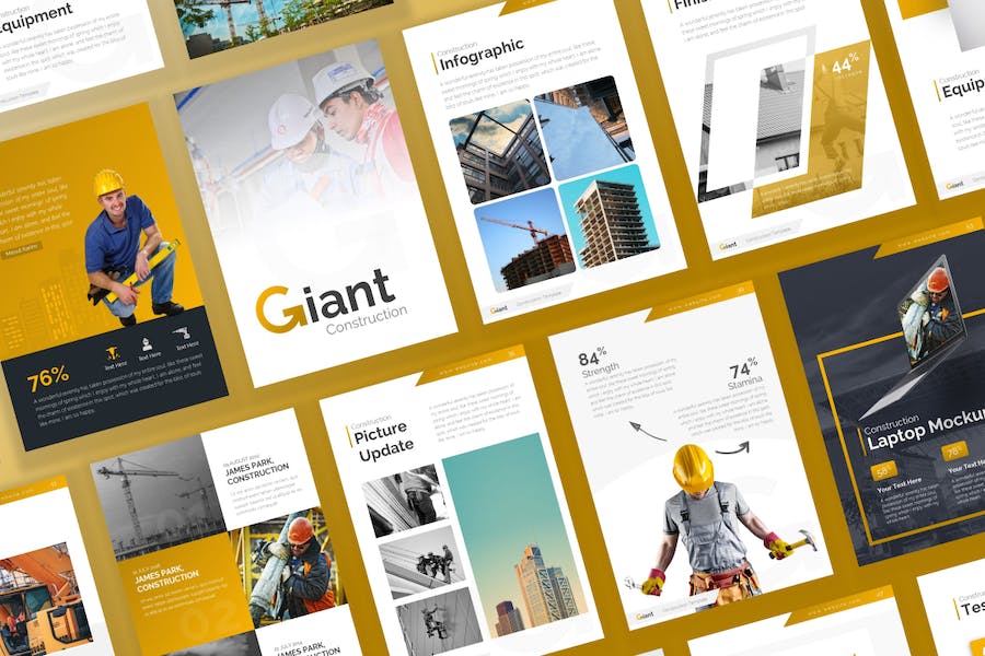 Giant-construction-portrait-powerpoint-template - PPT派